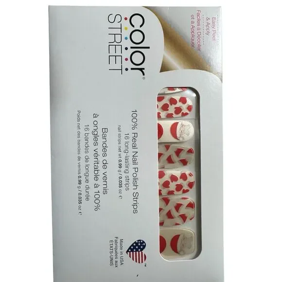 Color Street Nail Polish Strips Just Be-Claus Christmas Santa Design - Picture 1 of 2